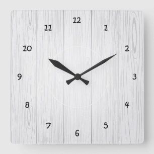 Reloj Cuadrado Very Fun Simulated Wood Plank Wall Clock