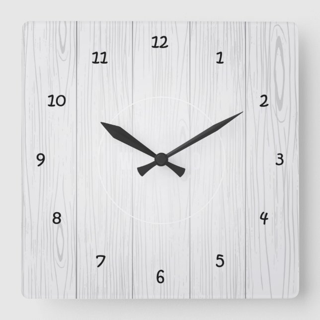 Reloj Cuadrado Very Fun Simulated Wood Plank Wall Clock (Anverso)