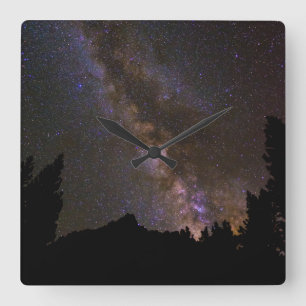 Reloj Cuadrado Vía Láctea estrellada, California