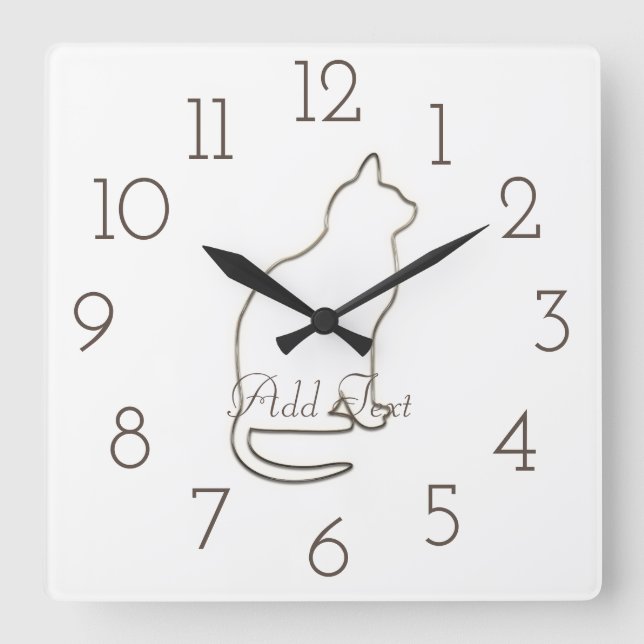 Reloj Cuadrado Viaje de vacaciones de oro retro (Anverso)