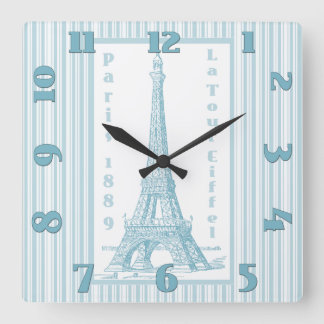 Reloj Cuadrado Viaje Eiffel 1889 del La