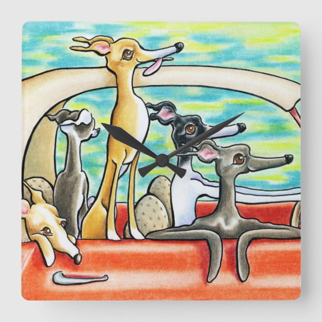 Reloj Cuadrado Viaje por carretera de Andie (Anverso)