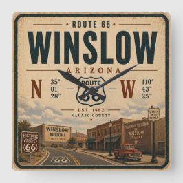 Reloj Cuadrado Viaje por la América antigua de Winslow