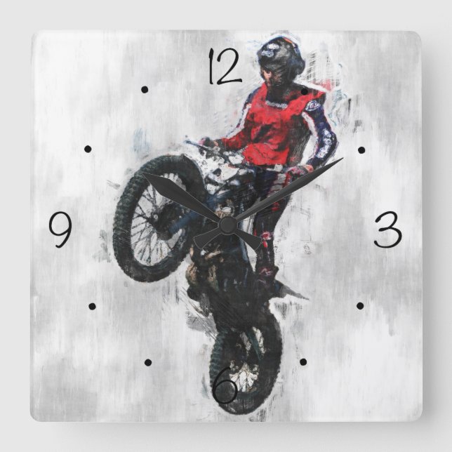Reloj Cuadrado Viajero de pruebas de moto (Anverso)