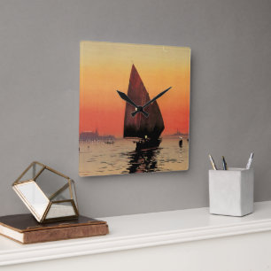 Reloj Cuadrado Viajes Antiguos, Barcos en el Excelsior Palace Ven