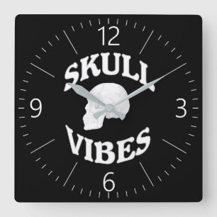 Reloj Cuadrado Vibes de cráneo