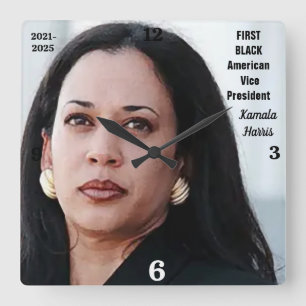 RELOJ CUADRADO VICEPRESIDENTA KAMALA HARRIS