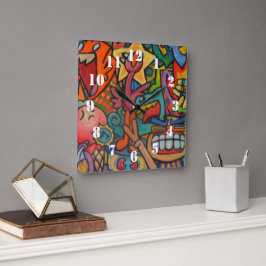 Reloj Cuadrado Victoria Por Ciudad Squid Fear