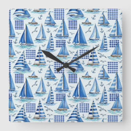 Reloj Cuadrado Vida Costera