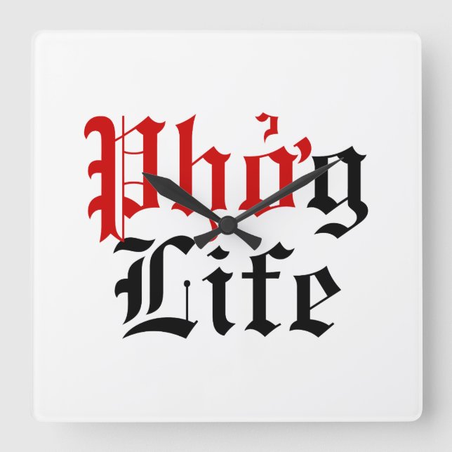 Reloj Cuadrado Vida de Phở (Anverso)