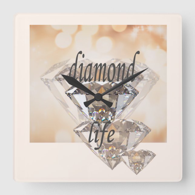 Reloj Cuadrado Vida del diamante (Anverso)