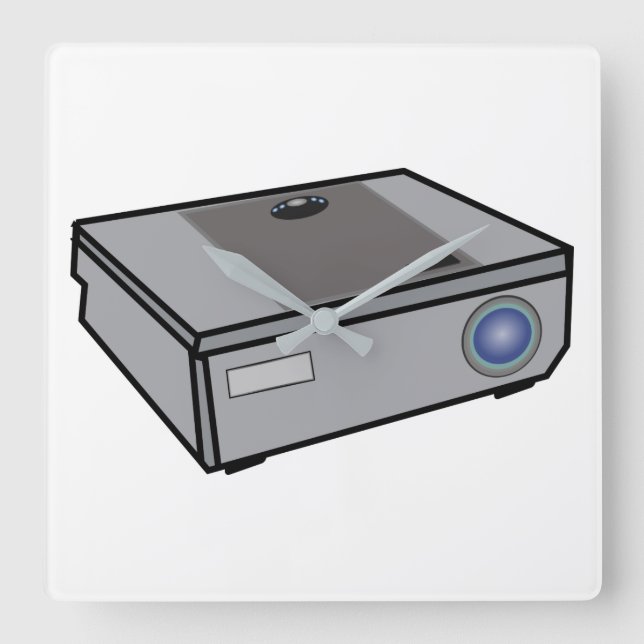 Reloj Cuadrado Video projector (Anverso)