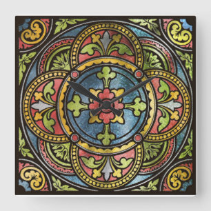 Reloj Cuadrado Vidrio Medieval Sed