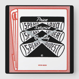 Reloj Cuadrado vieja portada del libro de emparchetes Price Speak