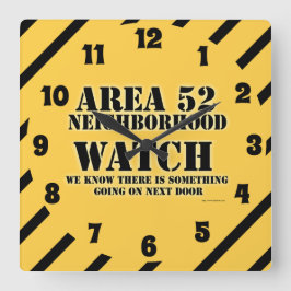 Reloj Cuadrado Vigilancia vecinal del área 52
