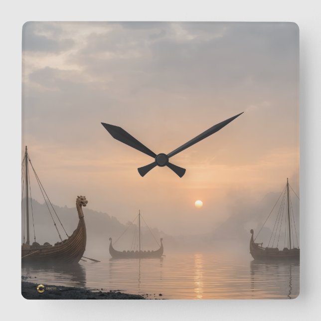 Reloj Cuadrado Viking Clock (Anverso)