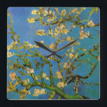 Reloj Cuadrado Vincent van Gogh - Almendro en Flor<br><div class="desc">Almendro en Flor (1890) de Van Gogh es una pintura vintage de arte floral postimpresionista de estilo vida quieta. Una rama de un almendro en flor en un jardín de primavera con el cielo azul en el fondo. Hermosas flores blancas en flor. Sobre el artista: Vincent Willem van Gogh (1853-1890)...</div>