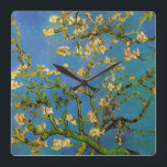 Reloj Cuadrado Vincent van Gogh - Almendro en Flor<br><div class="desc">Almendro en Flor (1890) de Van Gogh es una pintura vintage de arte floral postimpresionista de estilo vida quieta. Una rama de un almendro en flor en un jardín de primavera con el cielo azul en el fondo. Hermosas flores blancas en flor. Sobre el artista: Vincent Willem van Gogh (1853-1890)...</div>