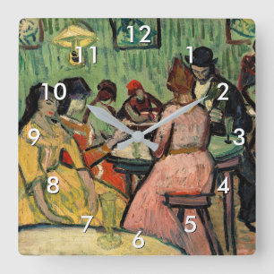 Reloj Cuadrado Vincent van Gogh - El burdel