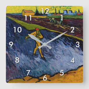 Reloj Cuadrado Vincent van Gogh - El sembrador: Afueras de Arlés