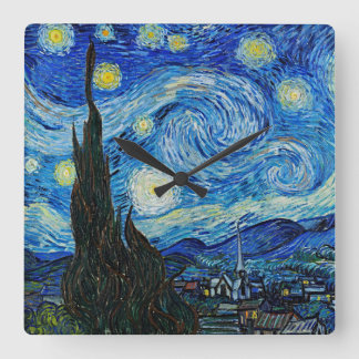 Reloj Cuadrado Vincent Van Gogh es la estrellada serenidad noctur