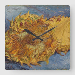 Reloj Cuadrado Vincent van Gogh   Girasoles, 1887