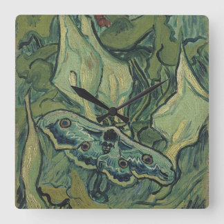 Reloj Cuadrado Vincent van Gogh - Gran polilla pavón