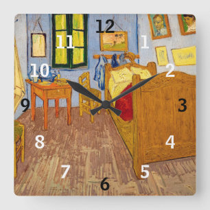Reloj Cuadrado Vincent van Gogh - La habitación de Vincent en Arl