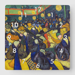 Reloj Cuadrado Vincent van Gogh - La sala de baile en Arlés