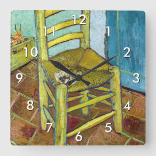 Reloj Cuadrado Vincent van Gogh - La silla de Van Gogh