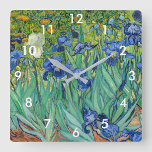 Reloj Cuadrado Vincent Van Gogh - Lirios