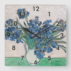 Reloj Cuadrado Vincent van Gogh - Lirios