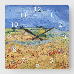 Reloj Cuadrado Vincent van Gogh - Los campos / Campos de trigo