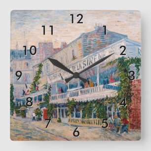 Reloj Cuadrado Vincent van Gogh - Restaurante de la Sirena
