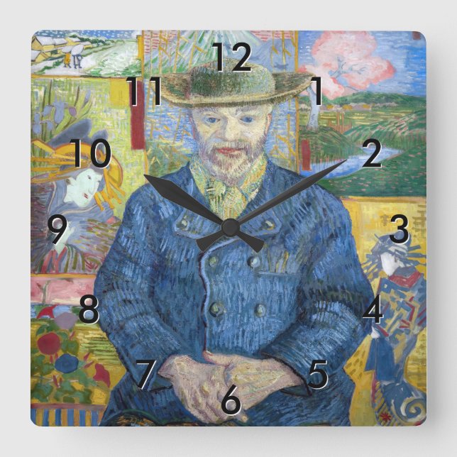 Reloj Cuadrado Vincent van Gogh - Retrato de Pere Tanguy (Anverso)