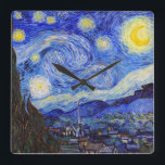 Reloj Cuadrado Vincent Willem van Gogh , “ Starry Night ” スクエア壁時計<br><div class="desc">私はGoghが好きな人のためにこの製品を作りました。</div>