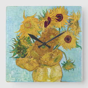 Reloj Cuadrado Vincent Willem van Gogh , "Sunflowers"