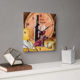 Reloj Cuadrado Viñedos y pan personalizados