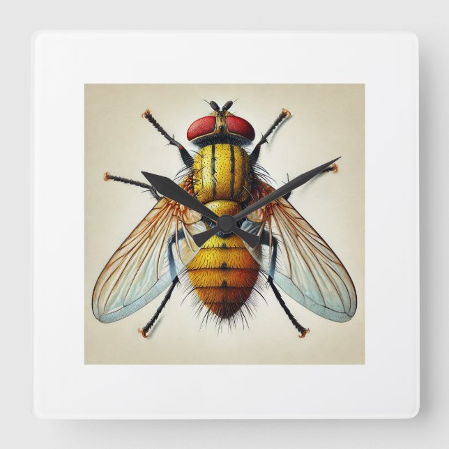 Reloj Cuadrado Vinegar Fly Drosophila melanogaster 310724IREF207  (Anverso)