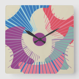 Reloj Cuadrado Vinicunca Mountain Colors by Masanser Pixelat