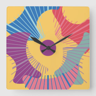 Reloj Cuadrado Vinicunca Mountain Colors by Masanser Pixelat