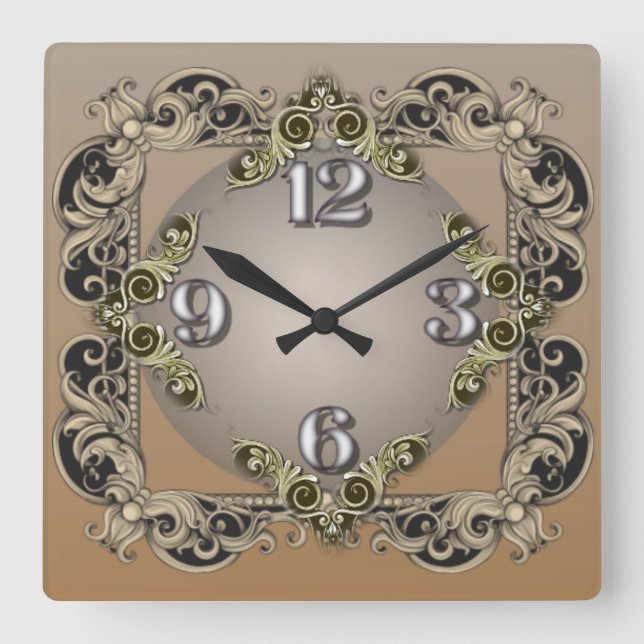 Reloj Cuadrado Vintage (Anverso)