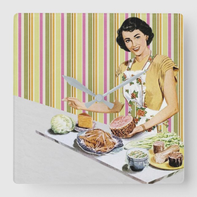 Reloj Cuadrado  Vintage (Anverso)