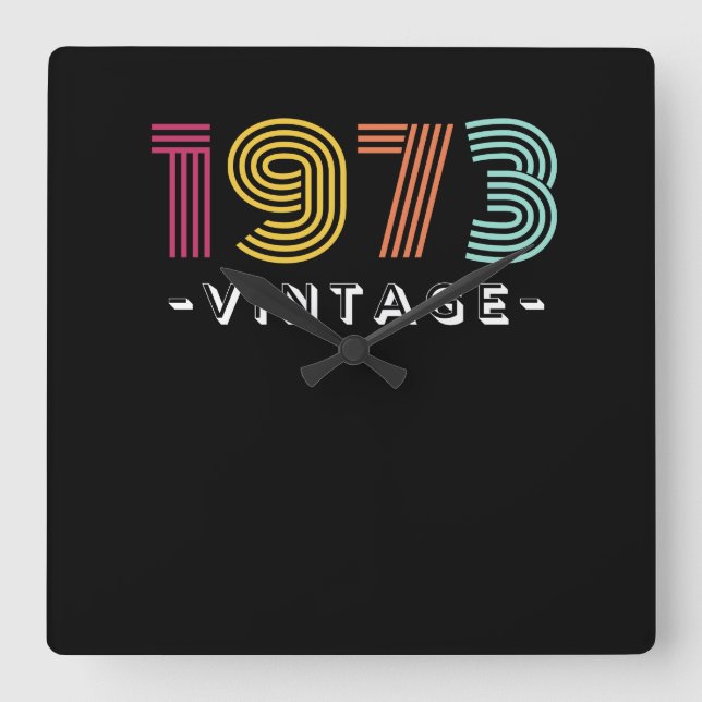 Reloj cuadrado Vintage 1973 (Anverso)