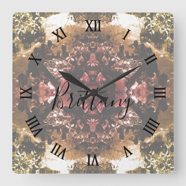 Reloj Cuadrado Vintage China Canton restaurant (Anverso)