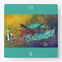 Vintage Classic Airplane Wall Clock