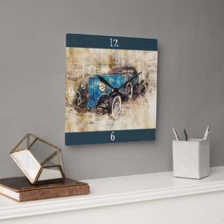 Reloj Cuadrado Vintage Classic Car Wall Clock
