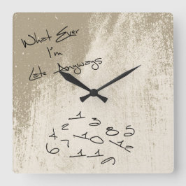 Reloj Cuadrado Vintage estoy retrasado en Guay Clock