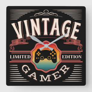 RELOJ CUADRADO VINTAGE GAMER LIMITED EDITION