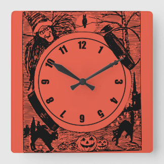 Reloj Cuadrado Vintage Halloween Wall Clock